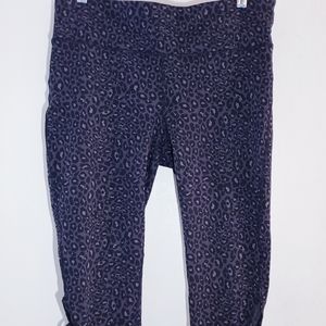 LN Black Leopard Print Mid-rise Leggings SZ L 12-14 by Xersion.